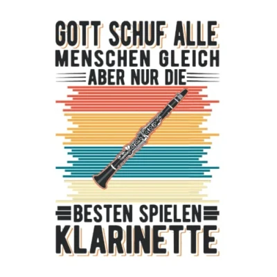 Image of Klarinette Notizbuch: Gott Klarinettist / 6x9 Zoll 120 linierte Seiten