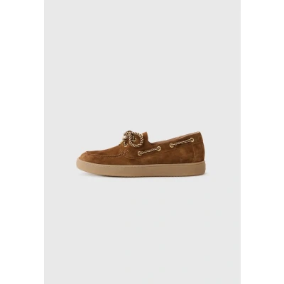 Image of Paul Green Boat shoes, Women&#039;s, Size: 8.5, Toffee Suede