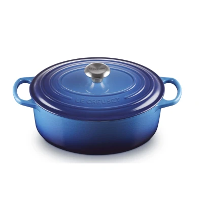 Image of Le Creuset Casserole Oval Signature Azure ø 31 cm / 6.3 Liter