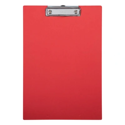 Image of Maul Balance Clipboard A4 Cardboard Writing Board in DIN Format for Hanging Modern Clip Storage of Paper Office, Kitchen and Workshop Red
