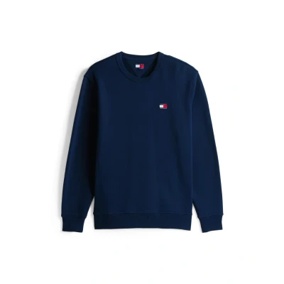 Image of Tommy Jeans REG Badge CREW EXT Sweatshirt, Men&#039;s, Size: 36/38, Dark night navy
