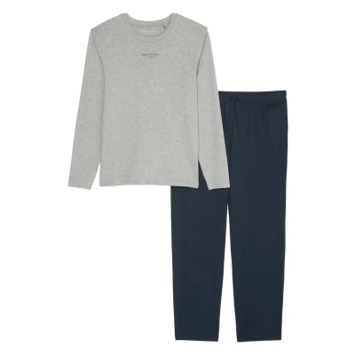 Image of Marc O&#039;Polo Men&#039;s Mix &amp; Match Long Pyjama Set Pajama, Grey/Navy, S