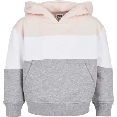 Image of Urban Classics Hoodie for kids, Size: 5 6y, Lightrose/white/grey