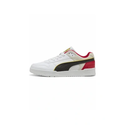 Image of PUMA RBD Game Scuderia Ferrari HP Low Sneakers, White Rosso Corsa Red, 9.5 UK