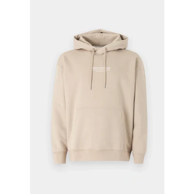 Image of TOM Tailor Denim Relaxed Printed Hoodie Sweatshirt, Men&#039;s, Size: XS, Light dove grey