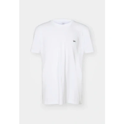 Image of Lee SS Patch LOGO Basic Tshirt, Men&#039;s, Size: Small, White
