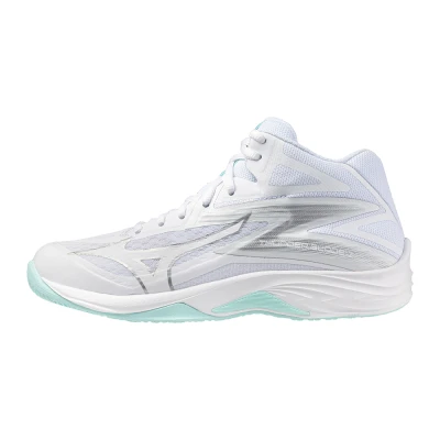 Image of Mizuno THUNDER BLADE Z MID Volleyball Shoes White/Blue Tint Women Size 5