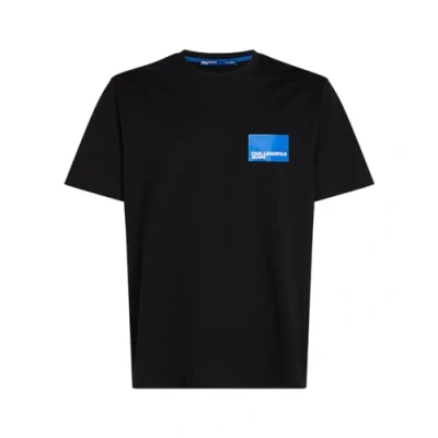 Image of KARL LAGERFELD JEANS REGULAR FIT SHORT SLEEVE LOGO TEE, Black, S