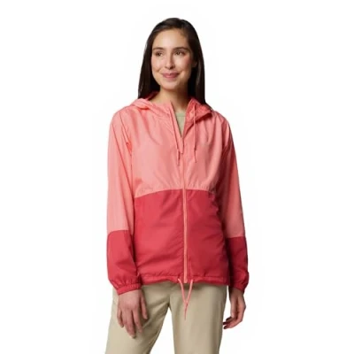 Image of Columbia Flash FORWARD Windbreaker, Women&#039;s, Size: XL, Alpenglow/daredevil