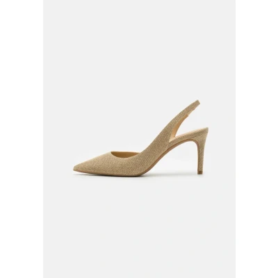 Image of Michael Kors Alina FLEX Sling High heels, Women&#039;s, Size: 7, Pale gold Textile