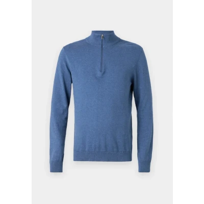Image of Selected Homme Slhberg HALF ZIP Jumper oceana, Men&#039;s, Size: Small, Oceana