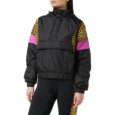 Image of Urban Classics Ladies Mixed PULL OVER Jacket Light jacket, Women&#039;s, Size: 3XL, Black