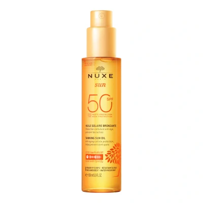 Image of NUXE Tanning Sun Oil High Protection SPF50 face and body 150 ml