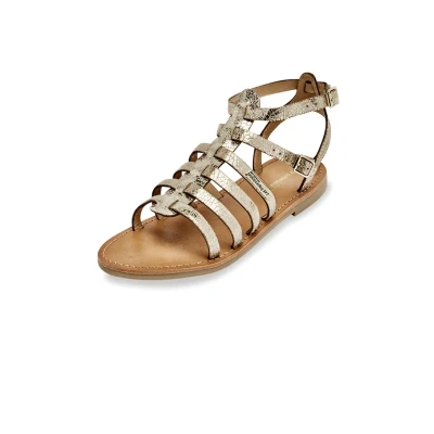 Image of LES TROPEZIENNES PAR M. BELARBI Women&#039;s Hikaela Sandal, Gold Crackle, 3.5 UK