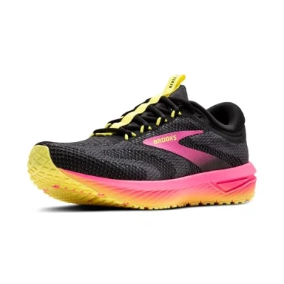 Image of Brooks Revel 7 Neutral running shoes, Women&#039;s, Size: 5, Black pink lemon tonic Textile