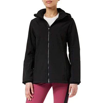 Image of CMP Woman Jacket ZIP HOOD Soft shell jacket, Women&#039;s, Size: 10, Black