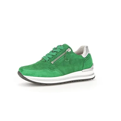 Image of Gabor Comfort Trainers verde/silber, Women&#039;s, Size: 5, Verde/silber Leather