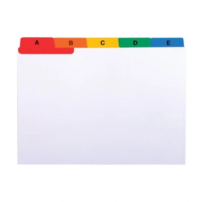 Image of Exacompta Ref. 13997E Alphabetical dividers printed from A to Z in white card for A6 format box 25 keys suitable filing horizontal cards 117x148 mm