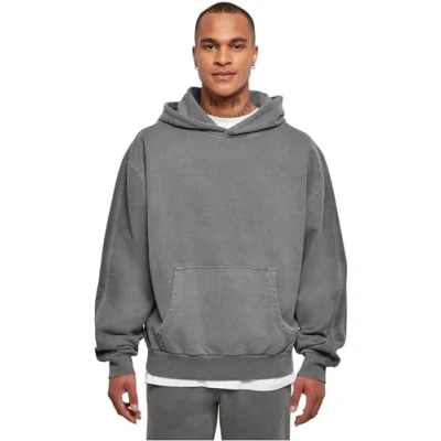 Image of Urban Classics Garment DYE Hoodie, Men&#039;s, Size: Medium, Darkshadow