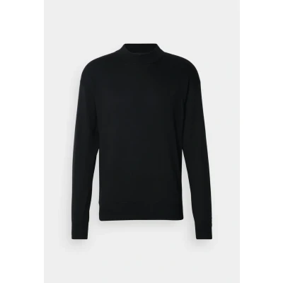 Image of Scotch &amp; Soda Men&#039;s Core Dropped Shoulder Mock Neck Pullover Sweater, Black, M