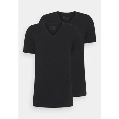 Image of Schiesser Organic Cotton Original 2 PACK Undershirt, Men&#039;s, Size: XL, Schwarz