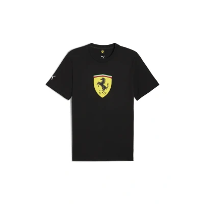 Image of Puma Scuderia Ferrari Sportswear Shield Print Tshirt, Men&#039;s, Size: XL, Black