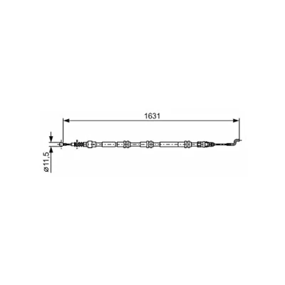 Image of Cable, parking brake BOSCH 1 987 482 376