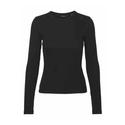 Image of Vero Moda Vmchloe Long sleeved top, Women&#039;s, Size: XS, Black