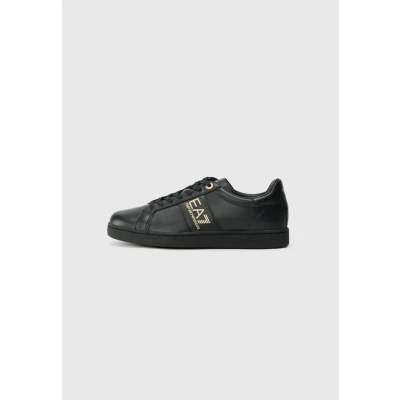 Image of EA7 Emporio Armani Classic Unisex Trainers Triple black/goldcoloured, Size: 4, black/gold/coloured shoes