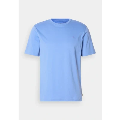 Image of Scotch &amp; Soda Seasonal CORE Regular FIT LOGO Basic Tshirt, Men&#039;s, Size: Medium, Blue bonnet
