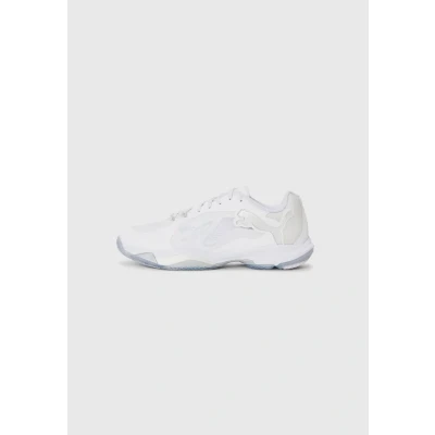 Image of Puma Vantage Nitro Handball shoes White/ silvercoloured/ash gray, Men&#039;s, Size: 9, silver/coloured/ash gray
