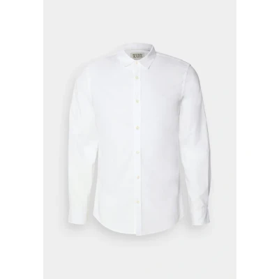 Image of Scotch &amp; Soda Men&#039;s Core Poplin Solid Shirt, Bright White, S