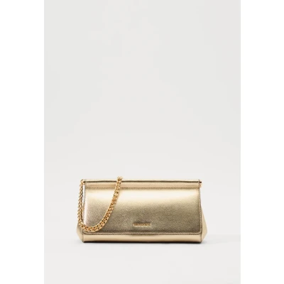 Image of Michael Kors Carmine Clutch, Women&#039;s, Size: One Size, Pale gold
