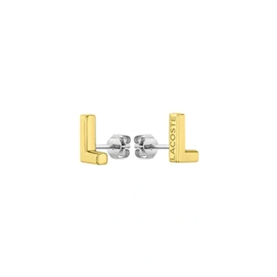 Image of Lacoste Plated Earstuds Earrings goldcoloured, Women&#039;s, Size: One Size, Gold coloured