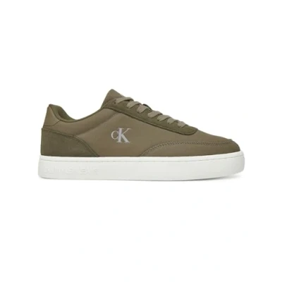 Image of Calvin Klein Jeans Classic Cupsole Trainers, Men&#039;s, Size: 10.5, Weathered teak/mermaid/eggshell Leather and textile