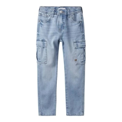 Image of Name it kids Boys Nkmsilas Tap Cargo Jeans 6650 Az Noos, Light blue (light denim), 152