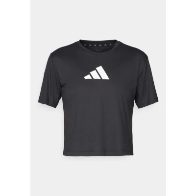 Image of adidas Performance Train Essentials BIG LOGO Print Tshirt, Women&#039;s, Size: Large, Black