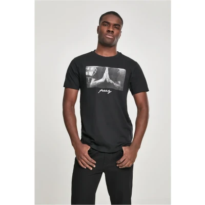 Image of Mister Tee PRAY Print Tshirt, Men&#039;s, Size: Medium, Darkshadow