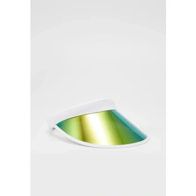Image of Urban Classics Holographic Visor Cap, Men&#039;s, Size: One Size, White/multicolor