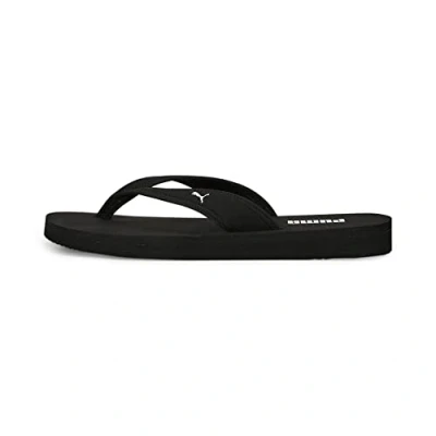 Image of Puma Tbar sandals for kids, Size: 3, Black white Textile