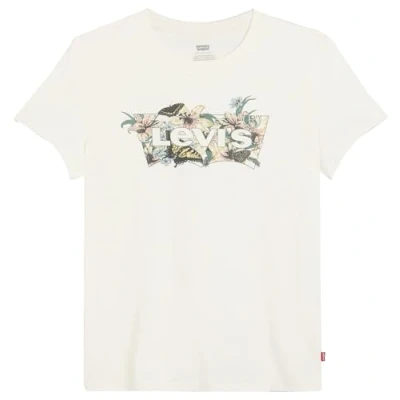 Image of Levi&#039;s THE Perfect Print Tshirt, Women&#039;s, Size: Small, Egret