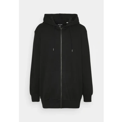 Image of Jack &amp; Jones Jjebasic ZIP HOOD Zipup sweatshirt, Men&#039;s, Size: 3XL, Black