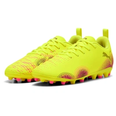 Image of Puma Future 8 PLAY MG JR Unisex Moulded stud football boots, Size: 35, Yellow alert/black/sun struck shoes