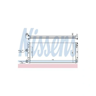 Image of Radiator, engine cooling NISSENS 61887