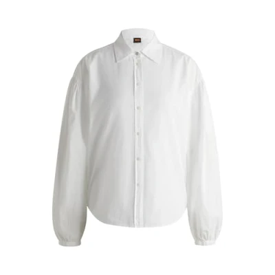 Image of BOSS Barby Buttondown blouse, Women&#039;s, Size: Small, White