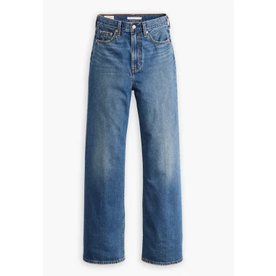 Image of Levi&#039;s Ribcage WIDE LEG Relaxed fit jeans darkblue denim, Women&#039;s, Size: 25x32, Dark blue denim