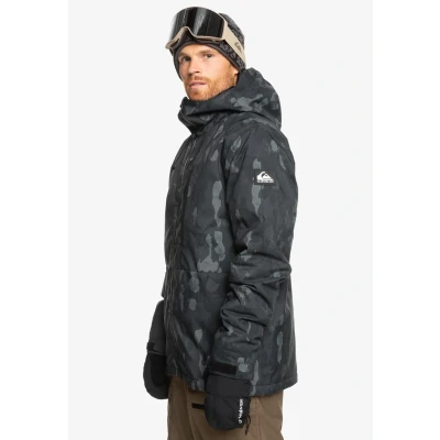 Image of Quiksilver Mission Printed Jacket Ski jacket, Men&#039;s, Size: Medium, Nature zoom dark shadow