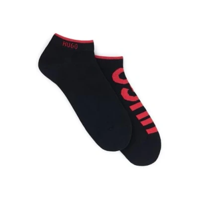 Image of HUGO 2 PACK Trainer socks, Men&#039;s, Size: 3 4.5, Black