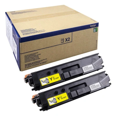 Image of Brother TN 329Y high capacity yellow toner 2 pack (original Brother)