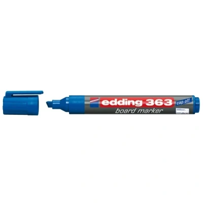 Image of edding 363 whiteboard marker blue 10 pens chisel tip 1 5 mm pen dry wipe for whiteboards, flipcharts, pinboards, magnetic and memo boards sketchnotes refillable